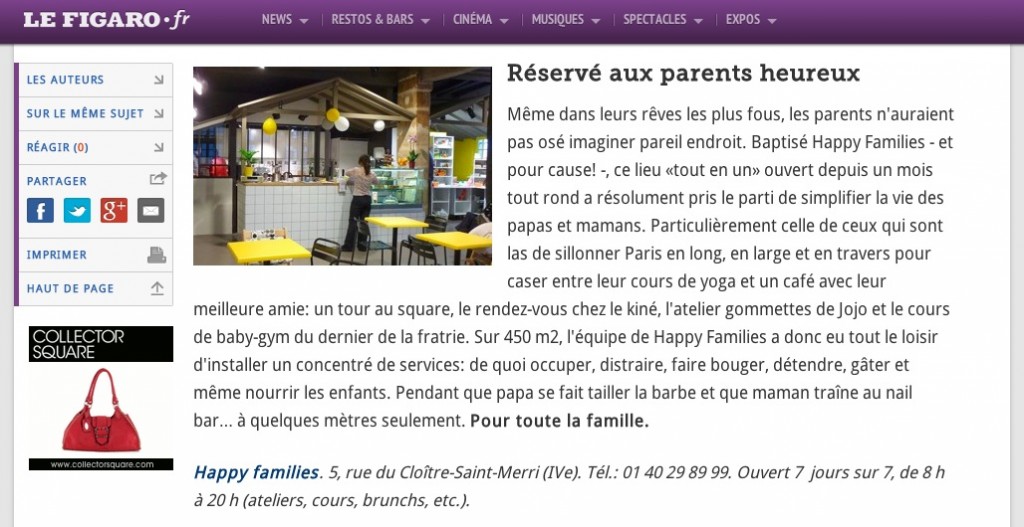Happy Families - Article du Figaro